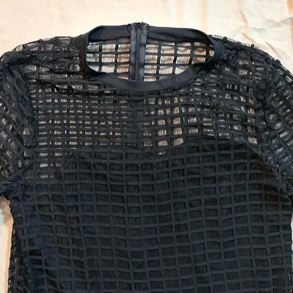K. Jordan SIZE MEDIUM black long-sleeved cage design dress, lined - Picture 2 of 14